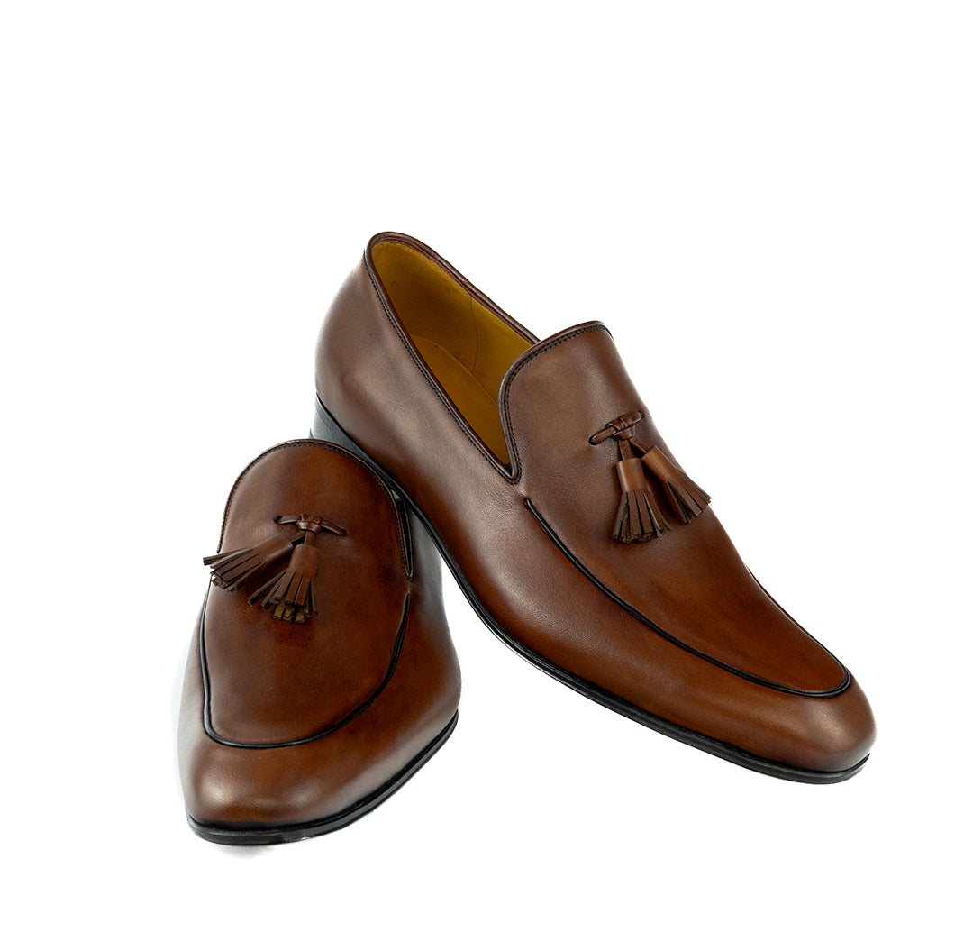 Tassel Loafer Lorenzo criação exclusiva Pacco - cor Artesanal Chocolate