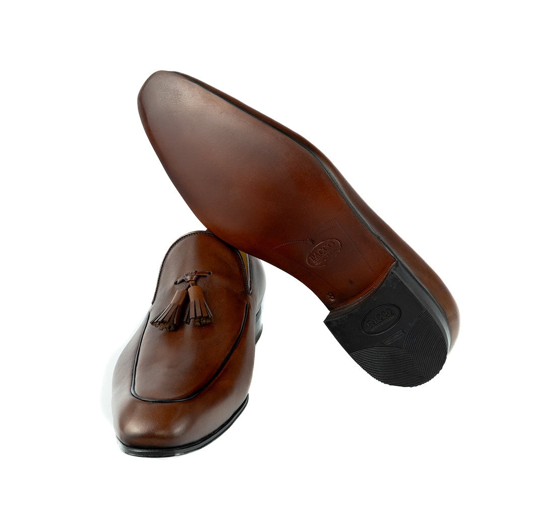 Tassel Loafer Lorenzo criação exclusiva Pacco - cor Artesanal Chocolate