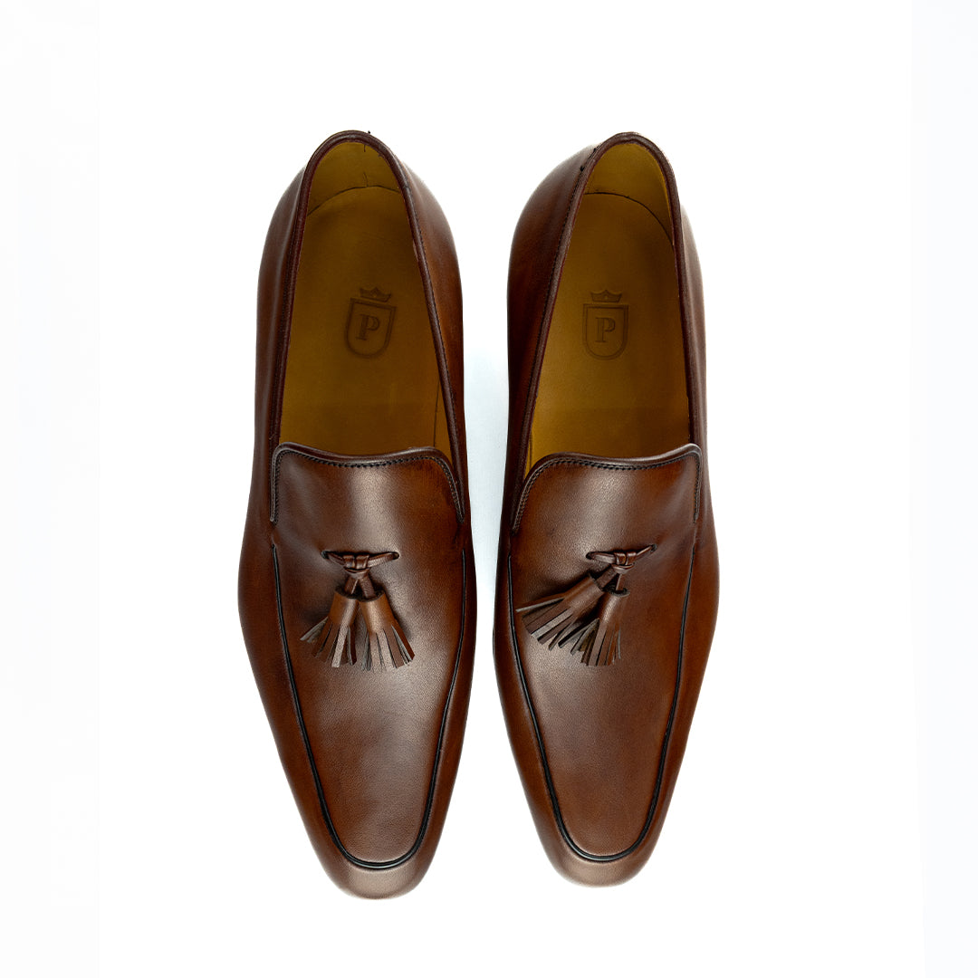 Tassel Loafer Lorenzo criação exclusiva Pacco - cor Artesanal Chocolate