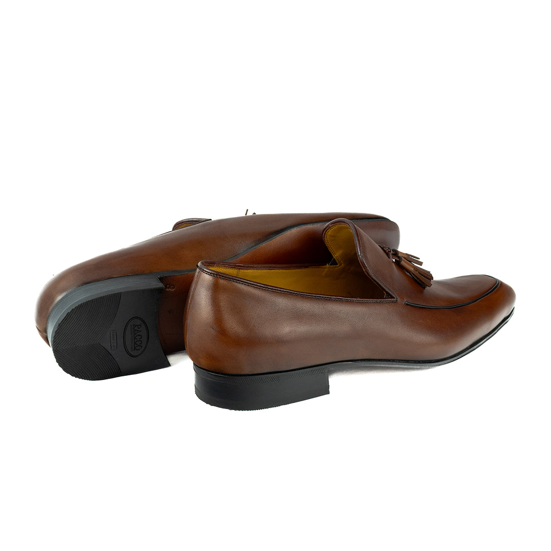 Tassel Loafer Lorenzo criação exclusiva Pacco - cor Artesanal Chocolate