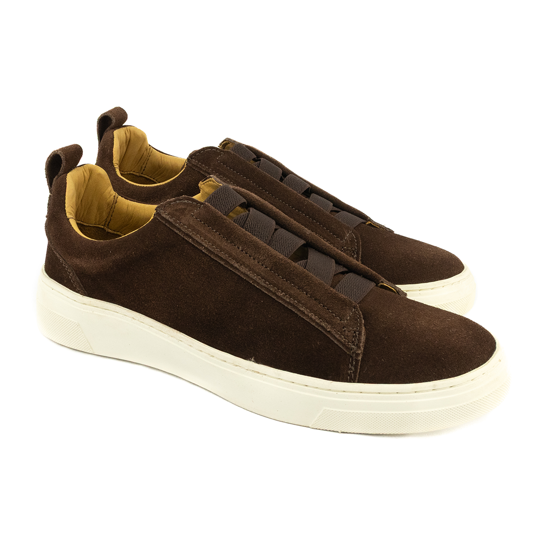 ÚLTIMOS PARES Sapatênis em camurça - cor marrom brownie