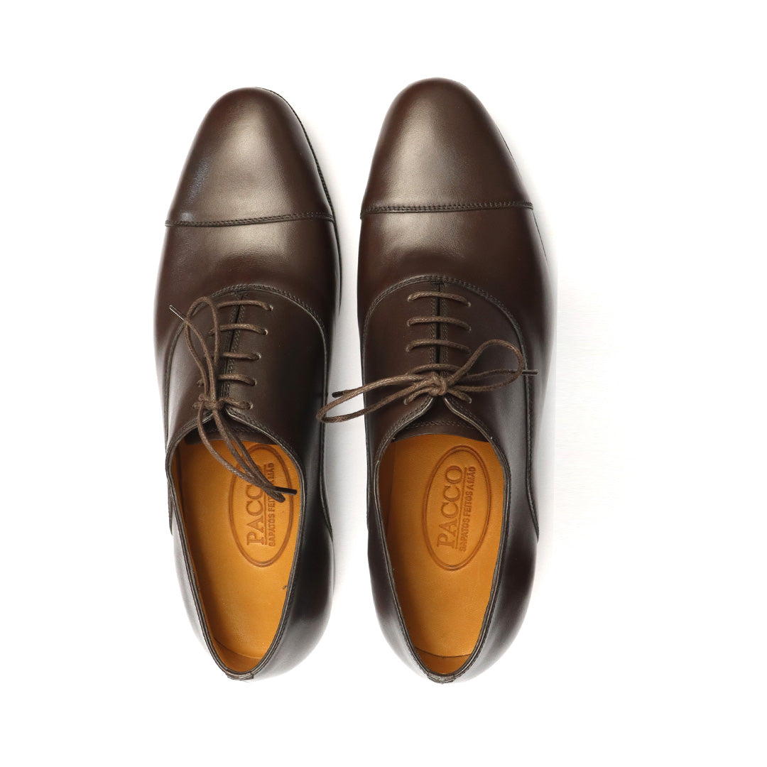 Oxford Cap Toe Matteo em Cromo Alemão cor marrom café