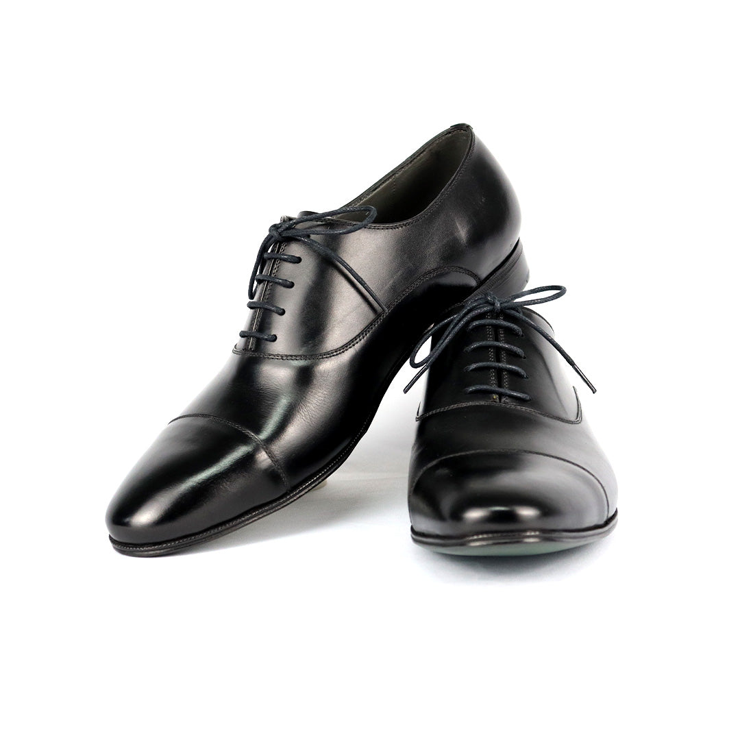 Oxford Cap Toe Matteo em Cromo Alemão cor preto