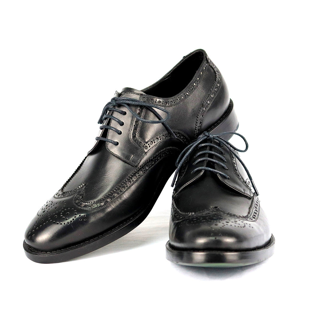 Derby Brogue Wellington em Cromo Alemão e Solado Duplo