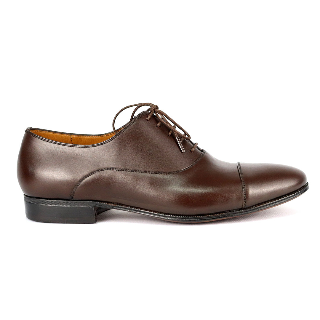 Oxford Cap Toe Matteo em Cromo Alemão cor marrom café