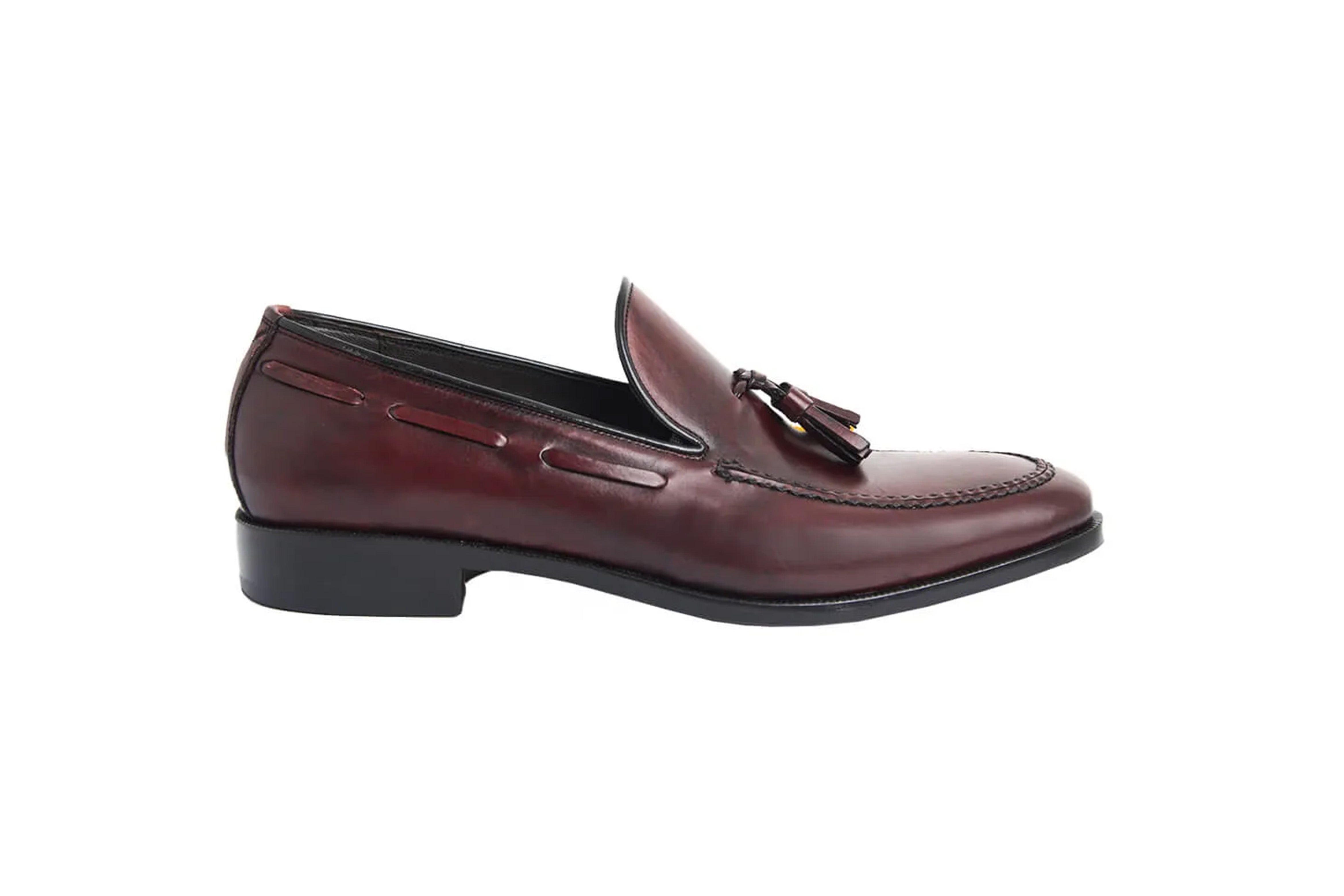 Tassel Loafer Clássico  - Winston cor artesanal Vinho