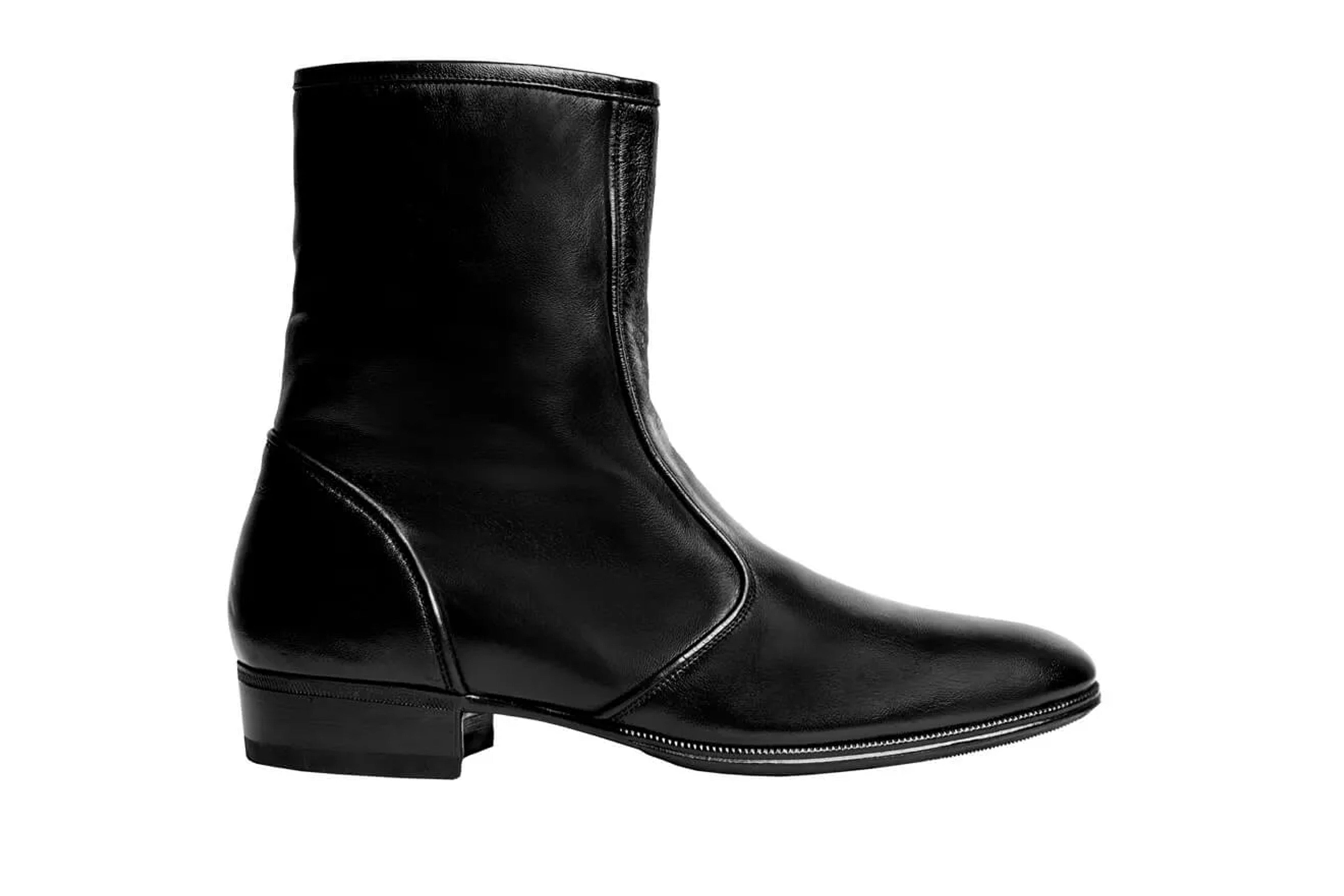 Bota Social de zíper lateral - França cor Preto