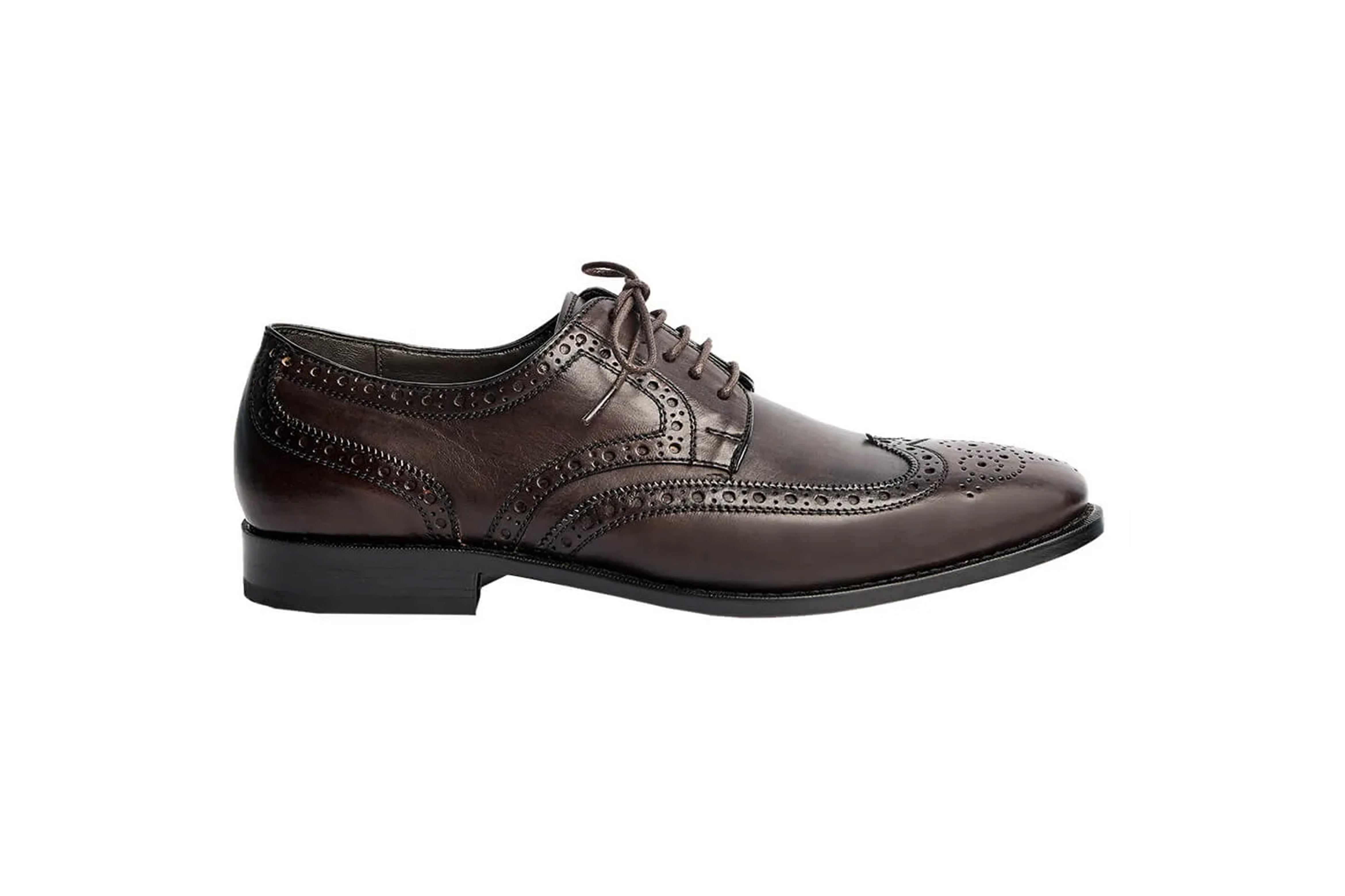 Derby Brogue - Wellington cor artesanal Marrom Café