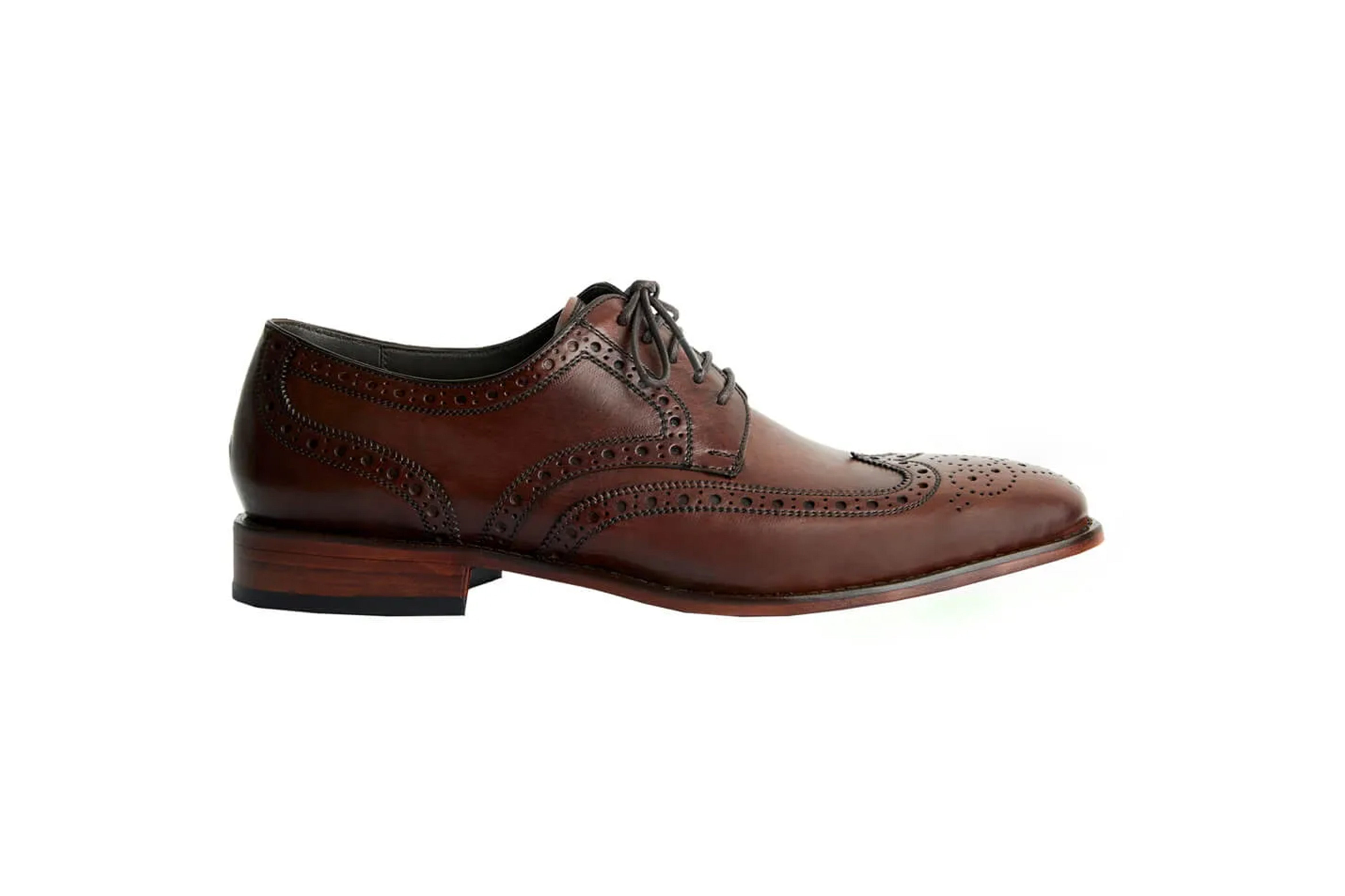 Derby Brogue - Wellington cor artesanal Mogno