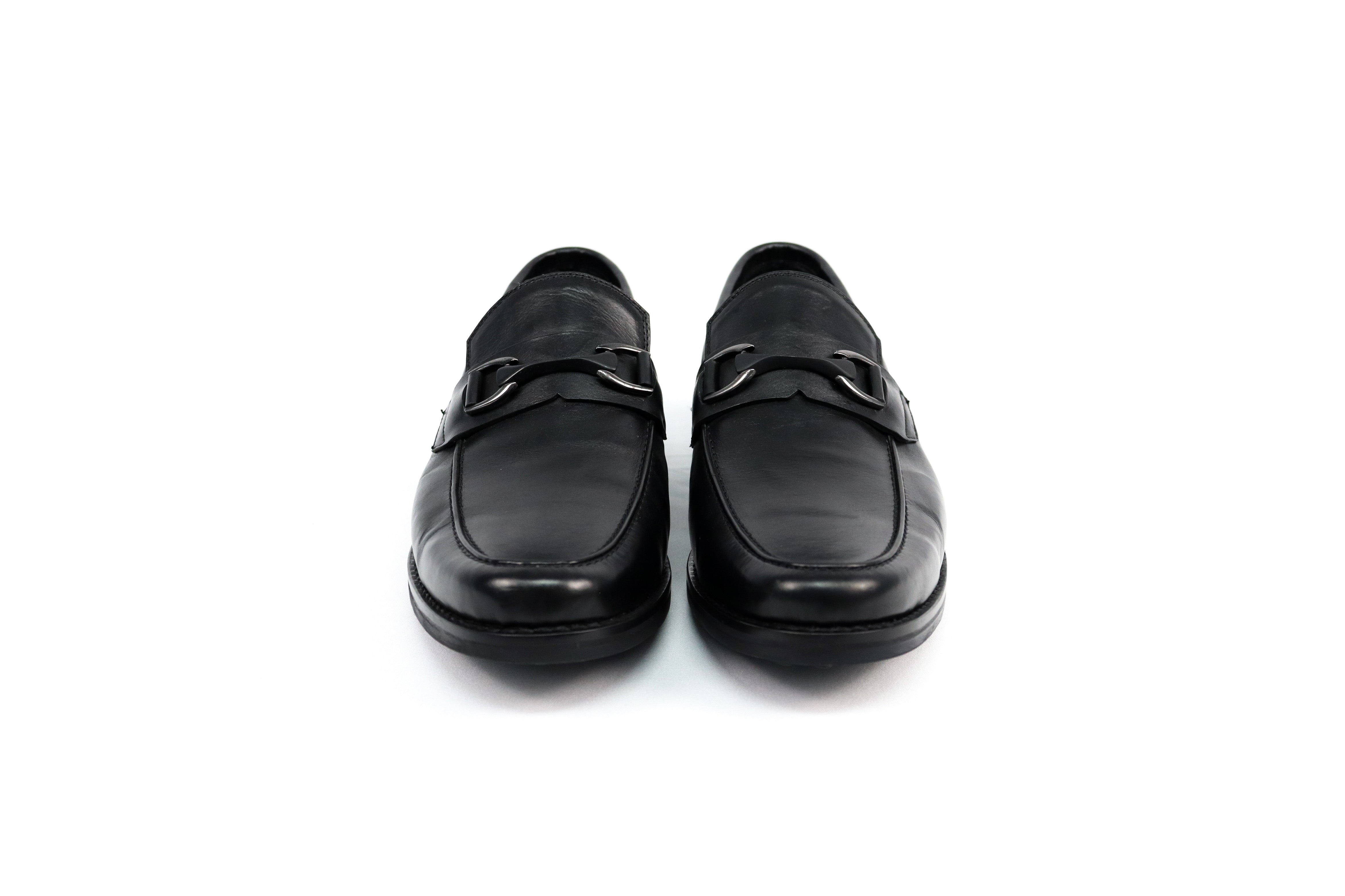 Horsebit Luigi Loafer - Black rubber sole