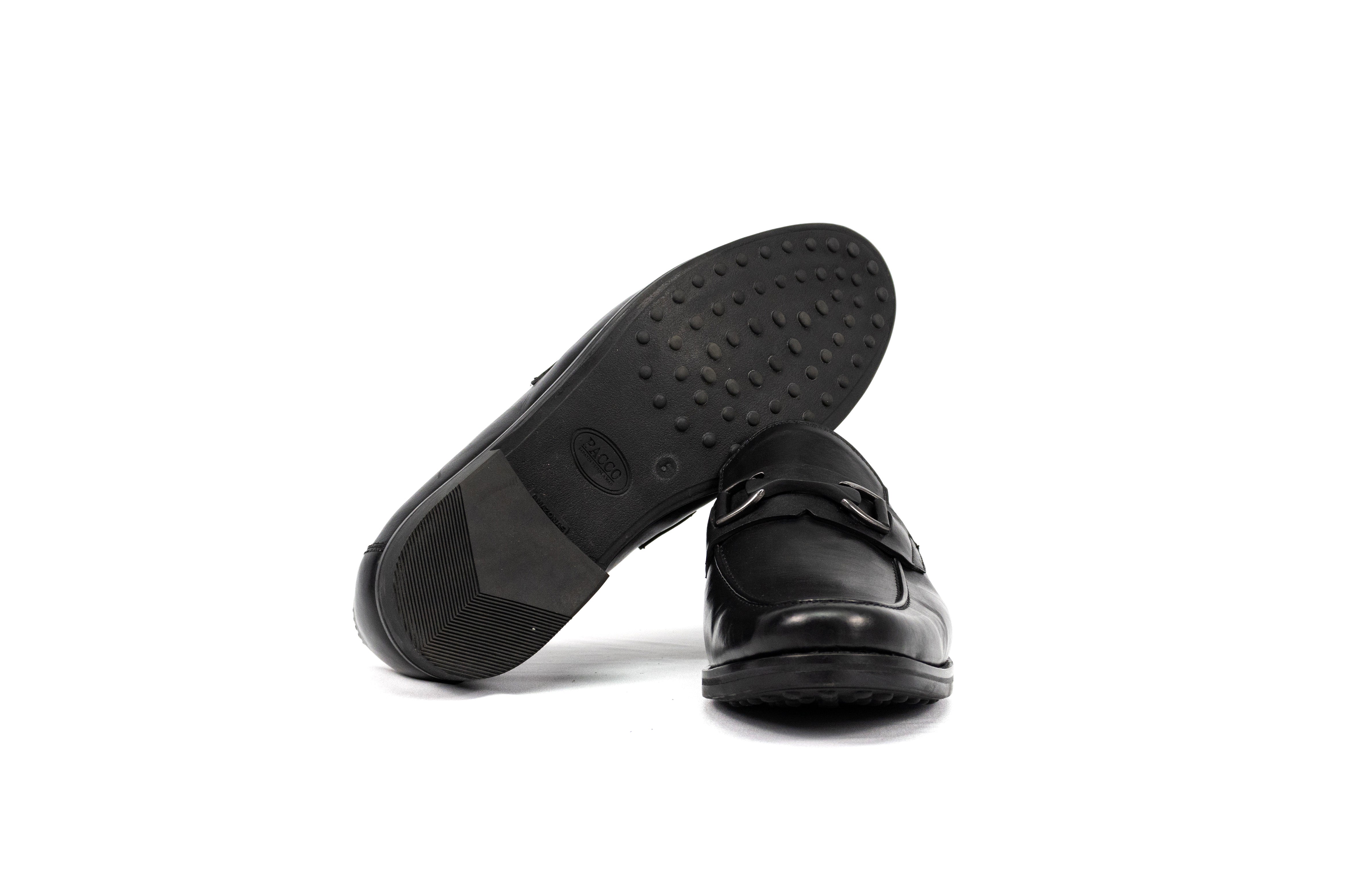 Horsebit Luigi Loafer - Black rubber sole