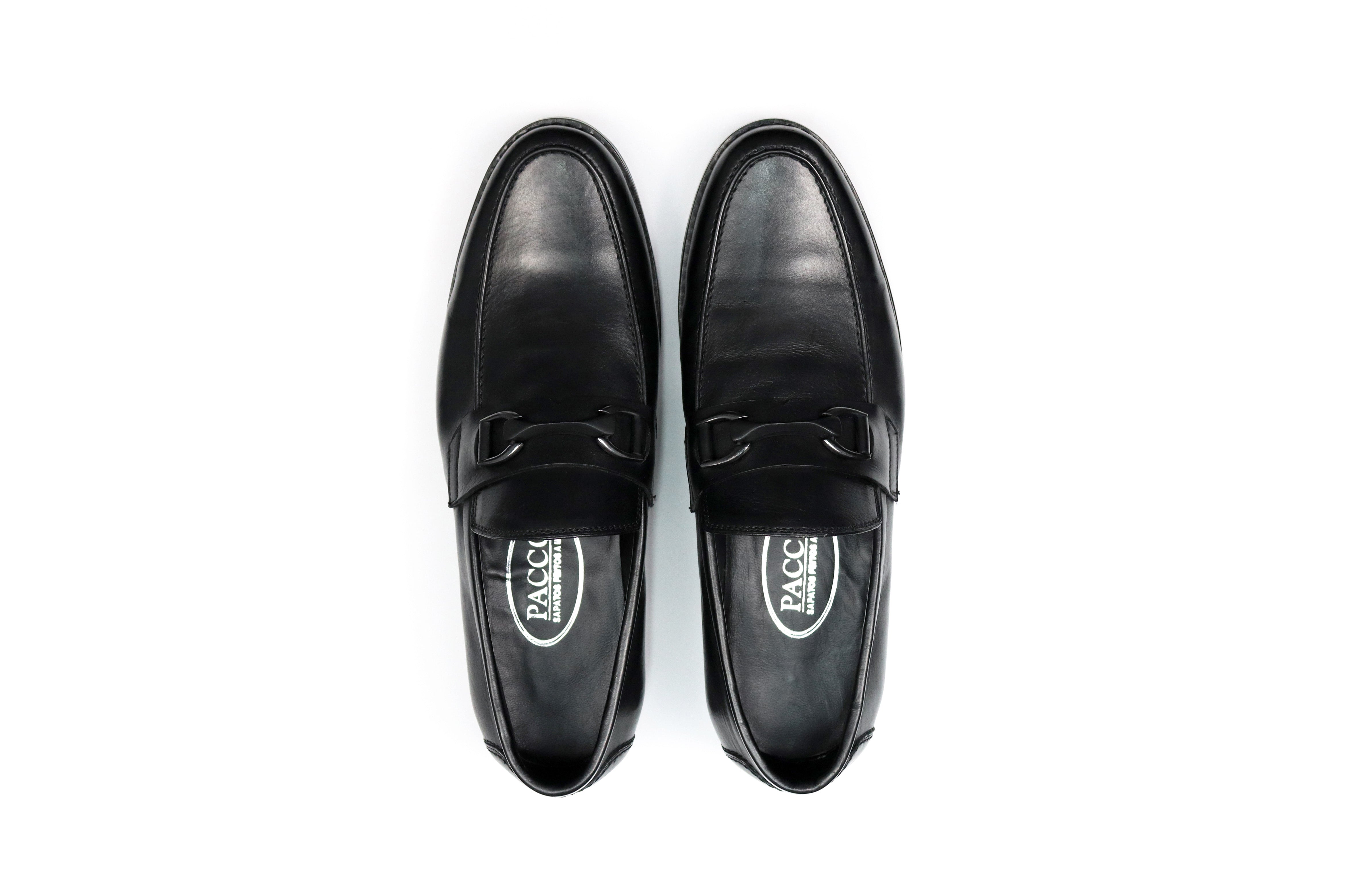 Horsebit Luigi Loafer - Black rubber sole