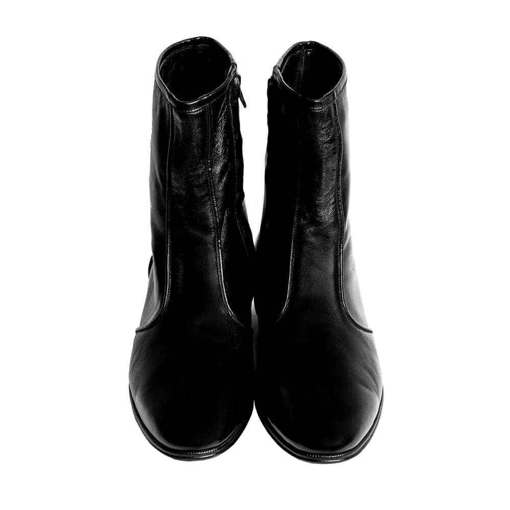 Bota Social de zíper lateral - França cor Preto