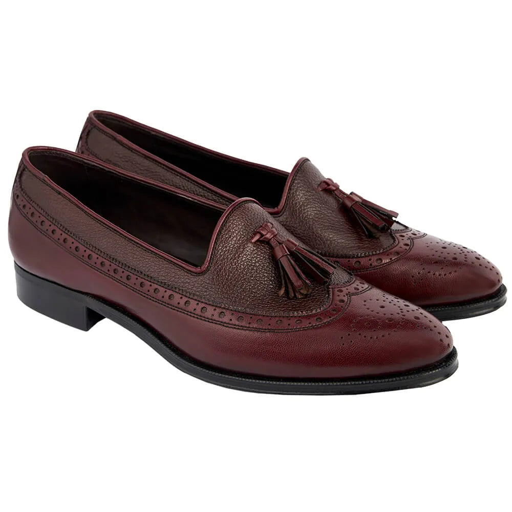 Brogue Longwing Tassel - Scott cor Vinho e Pinhão