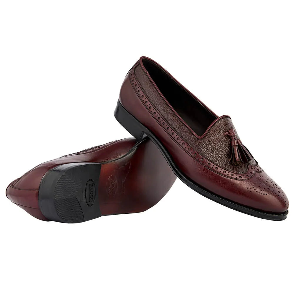 Brogue Longwing Tassel - Scott cor Vinho e Pinhão