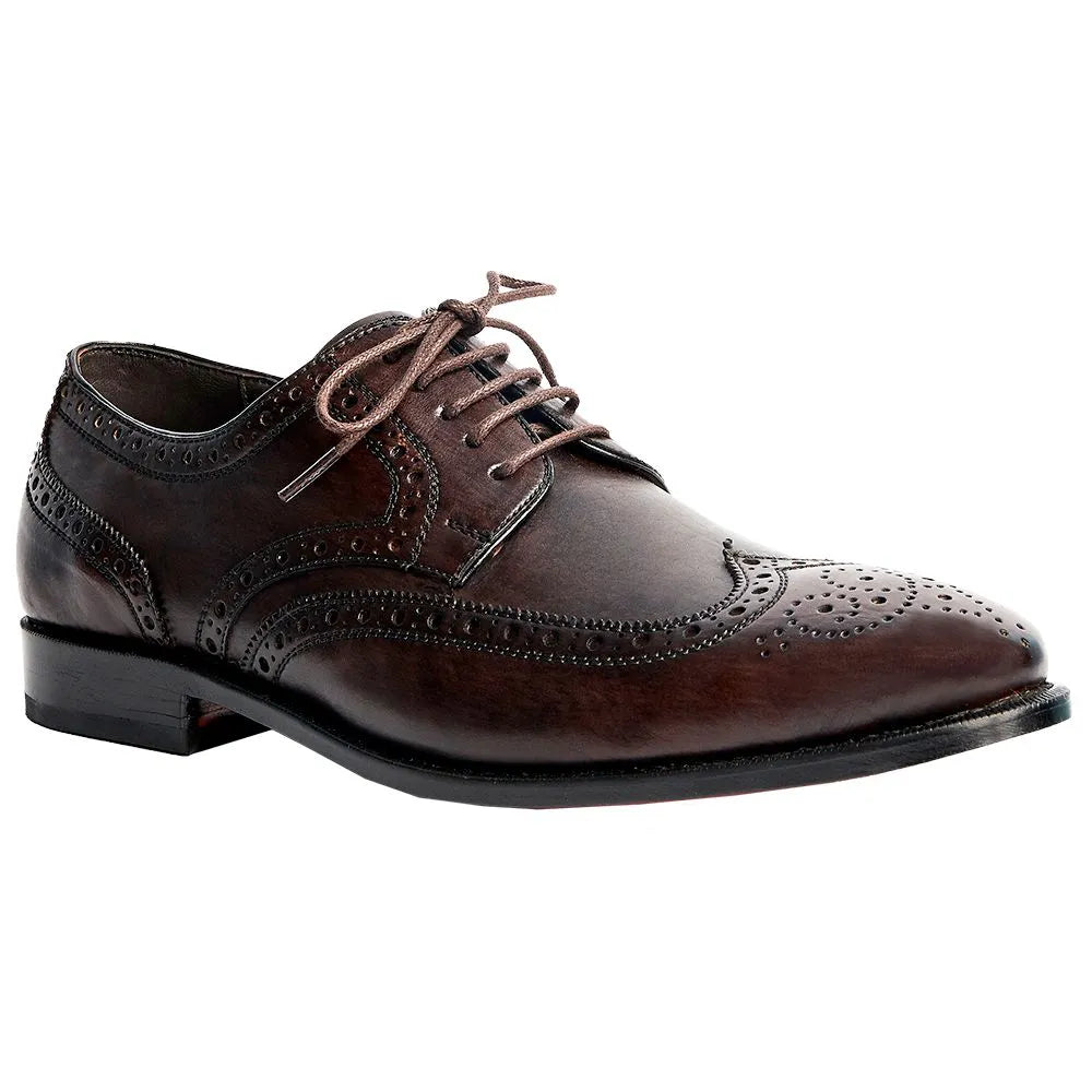 Derby Brogue - Wellington cor artesanal Marrom Café
