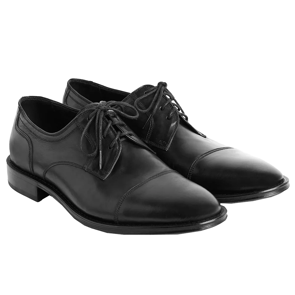 Derby Cap Toe Davi cor preto