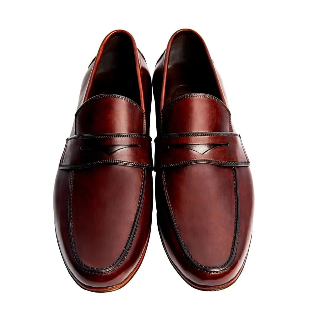 Loafer Social Amancio cor artesanal Mogno