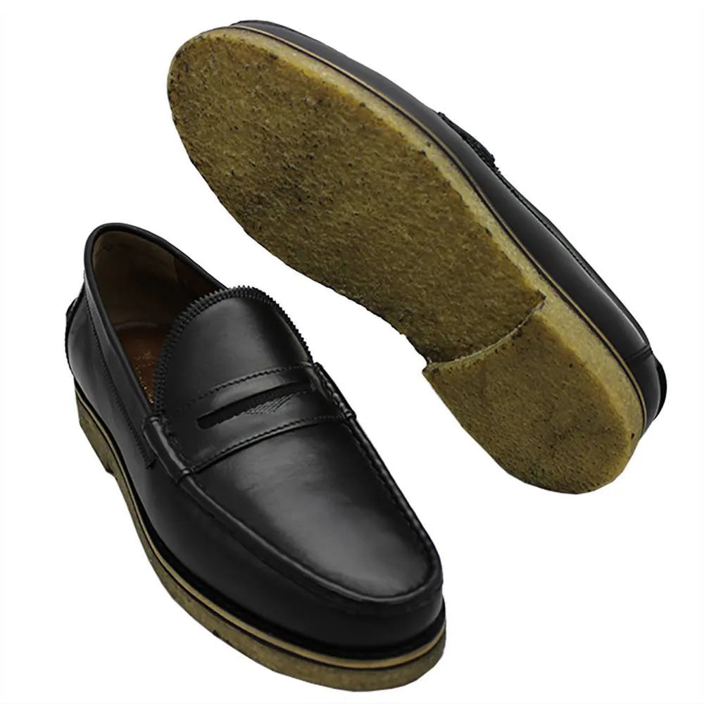 Moccasin College - Athos Sole in Natural Crepe