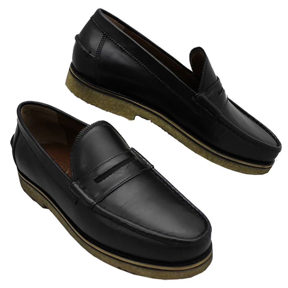 Moccasin College - Athos Sole in Natural Crepe