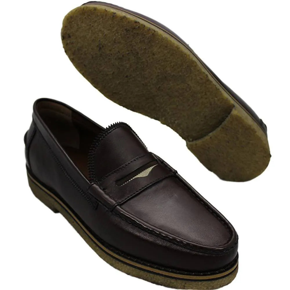 Mocassim Clássico- Athos Solado em borracha Crepe Natural