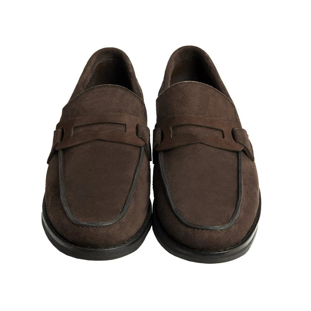 Mocassim Loafer - Zaragoza Camurça cor Marrom Café