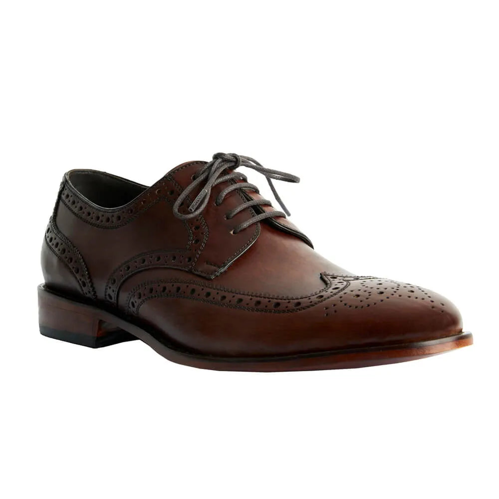 Derby Brogue - Wellington cor artesanal Mogno