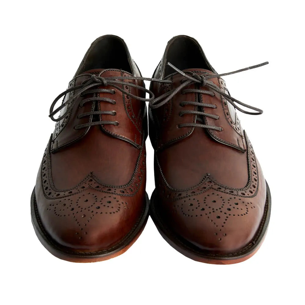 Derby Brogue - Wellington cor artesanal Mogno
