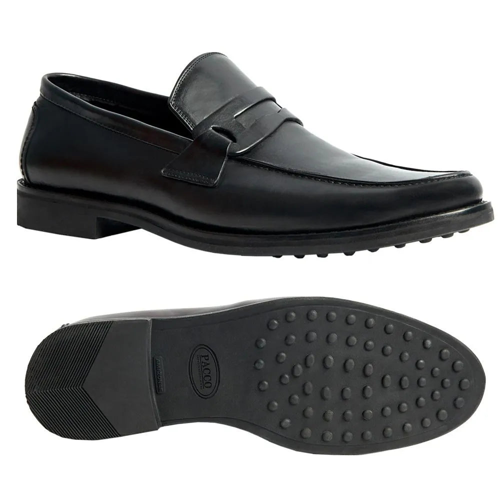 Pacco's best-selling rubber sole loafer - Zaragoza in Black