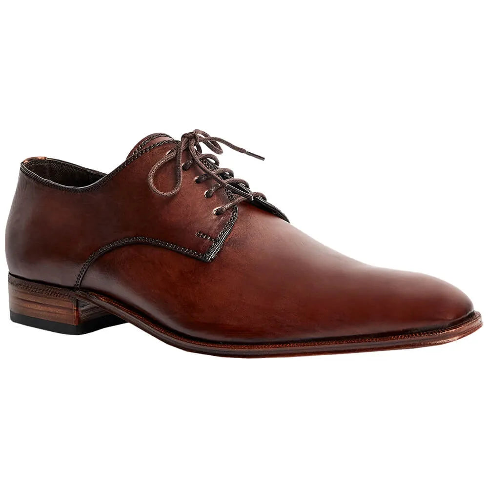 Derby Plain Toe Social - Pietro cor artesanal Mogno