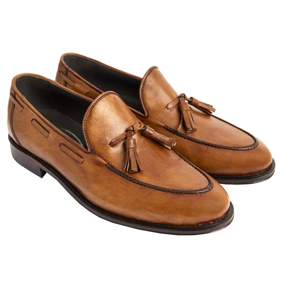 Tassel Loafer Clássico - Max cor artesanal Avelã