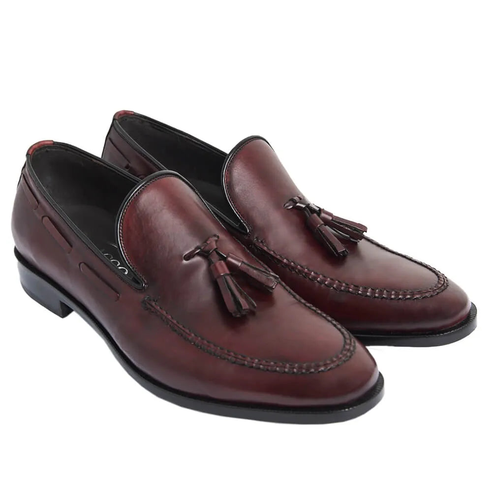 Tassel Loafer Clássico  - Winston cor artesanal Vinho