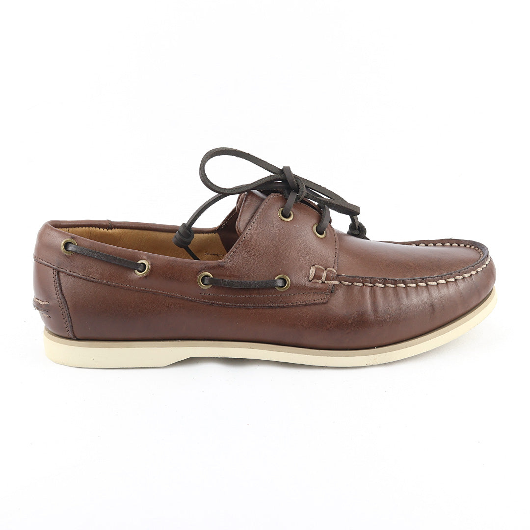 Docksider Export Toscana - Mahogany color cream sole