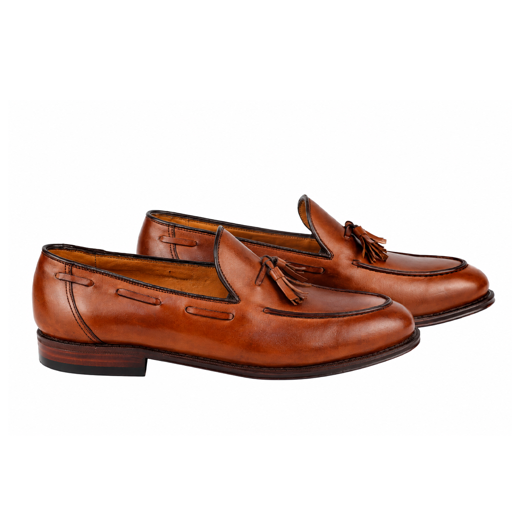 ÚLTIMO PAR TAMANHO 39 – Tassel Loafer cor Artesanal Avelã