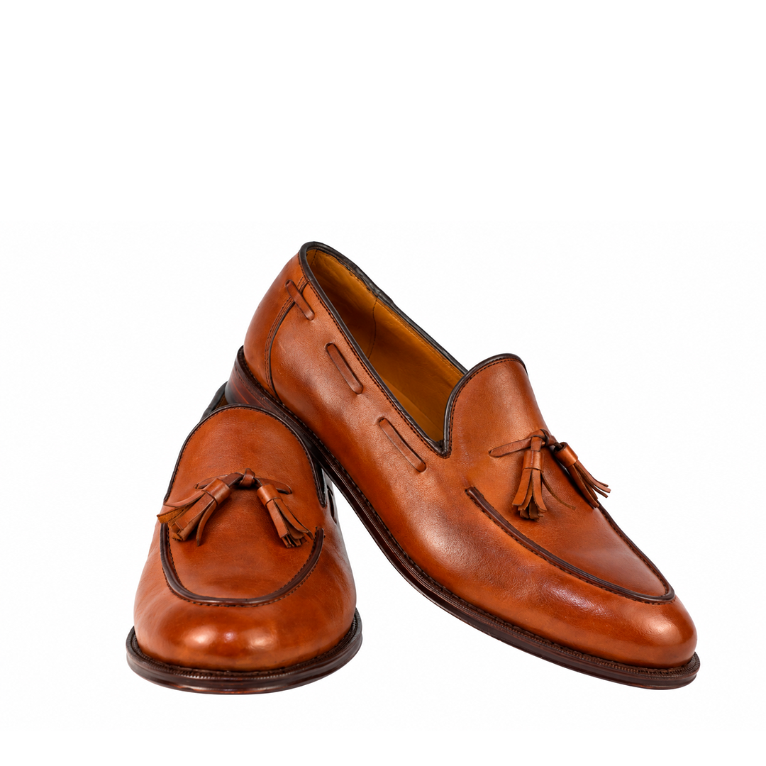 ÚLTIMO PAR TAMANHO 39 – Tassel Loafer cor Artesanal Avelã