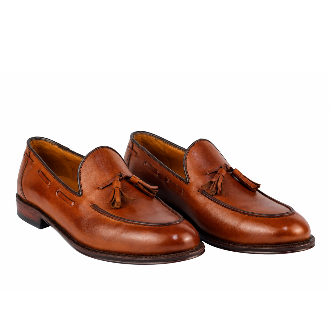 ÚLTIMO PAR TAMANHO 39 – Tassel Loafer cor Artesanal Avelã