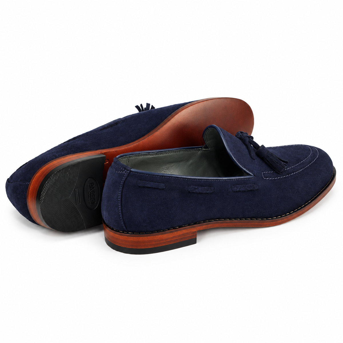 Tassel Loafer Windsor em camurça suede - cor Azul Índigo