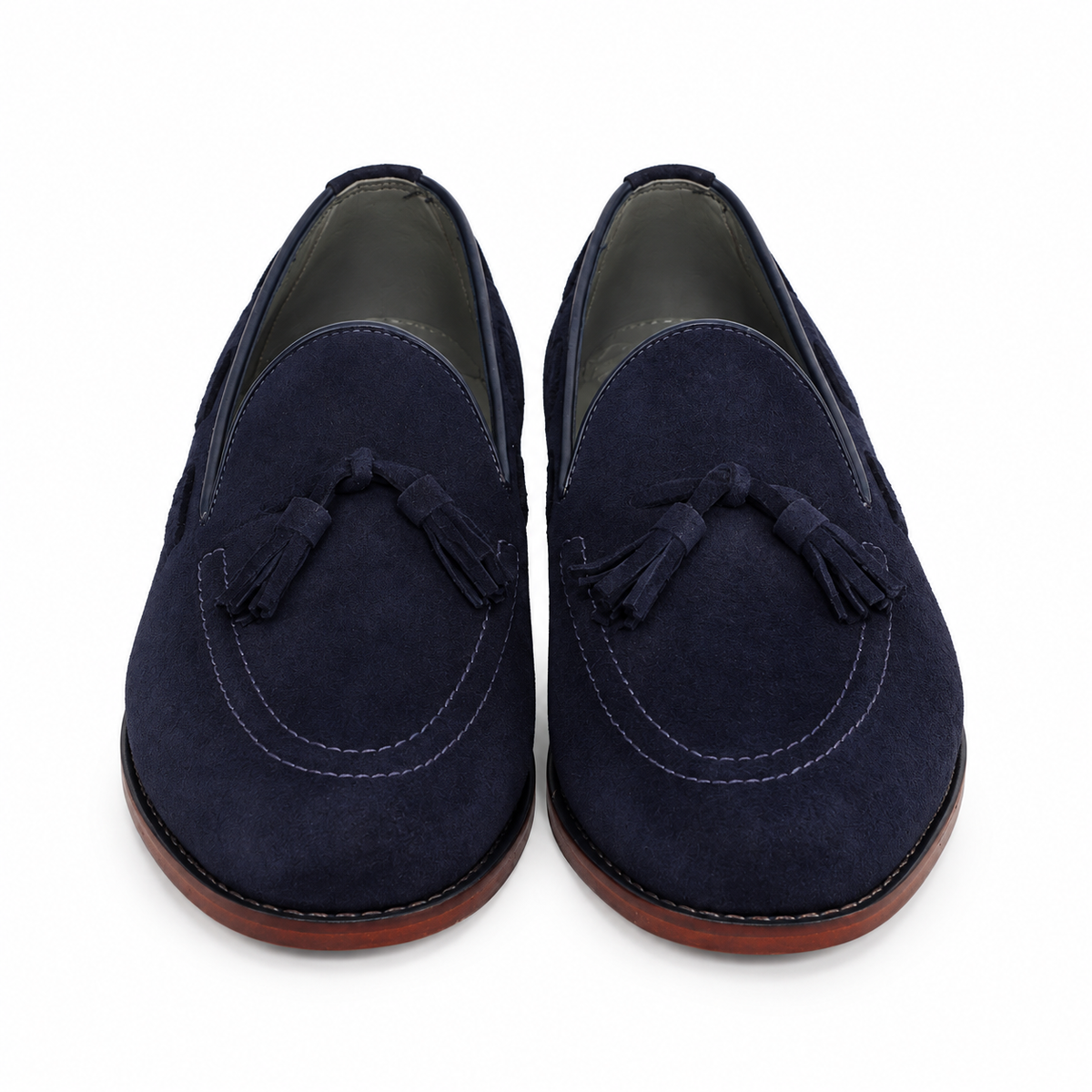 Tassel Loafer Windsor em camurça suede - cor Azul Índigo