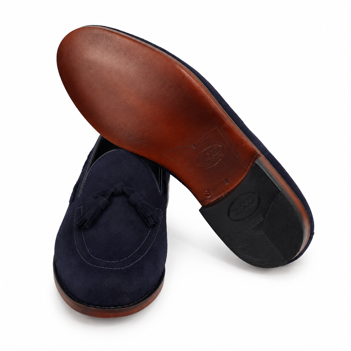 Tassel Loafer Windsor em camurça suede - cor Azul Índigo