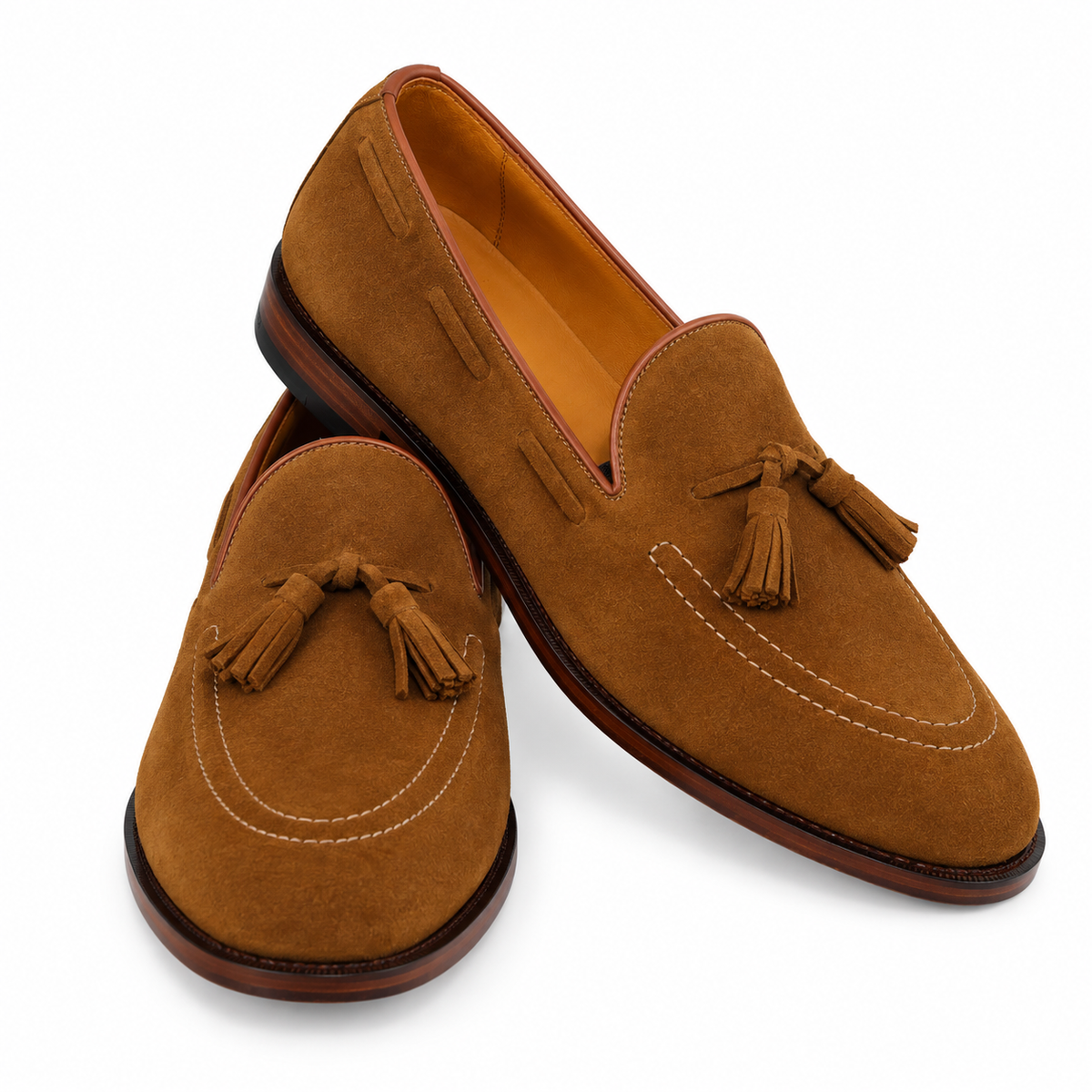 Tassel Loafer Windsor em camurça suede - novo tom caramelo