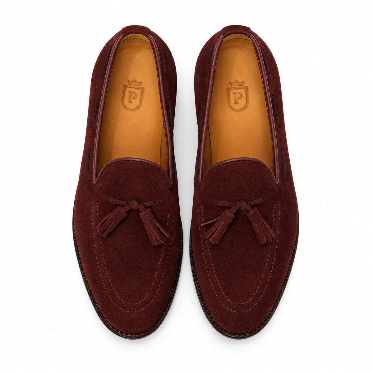 Tassel Loafer Windsor em camurça suede - cor Marsalla