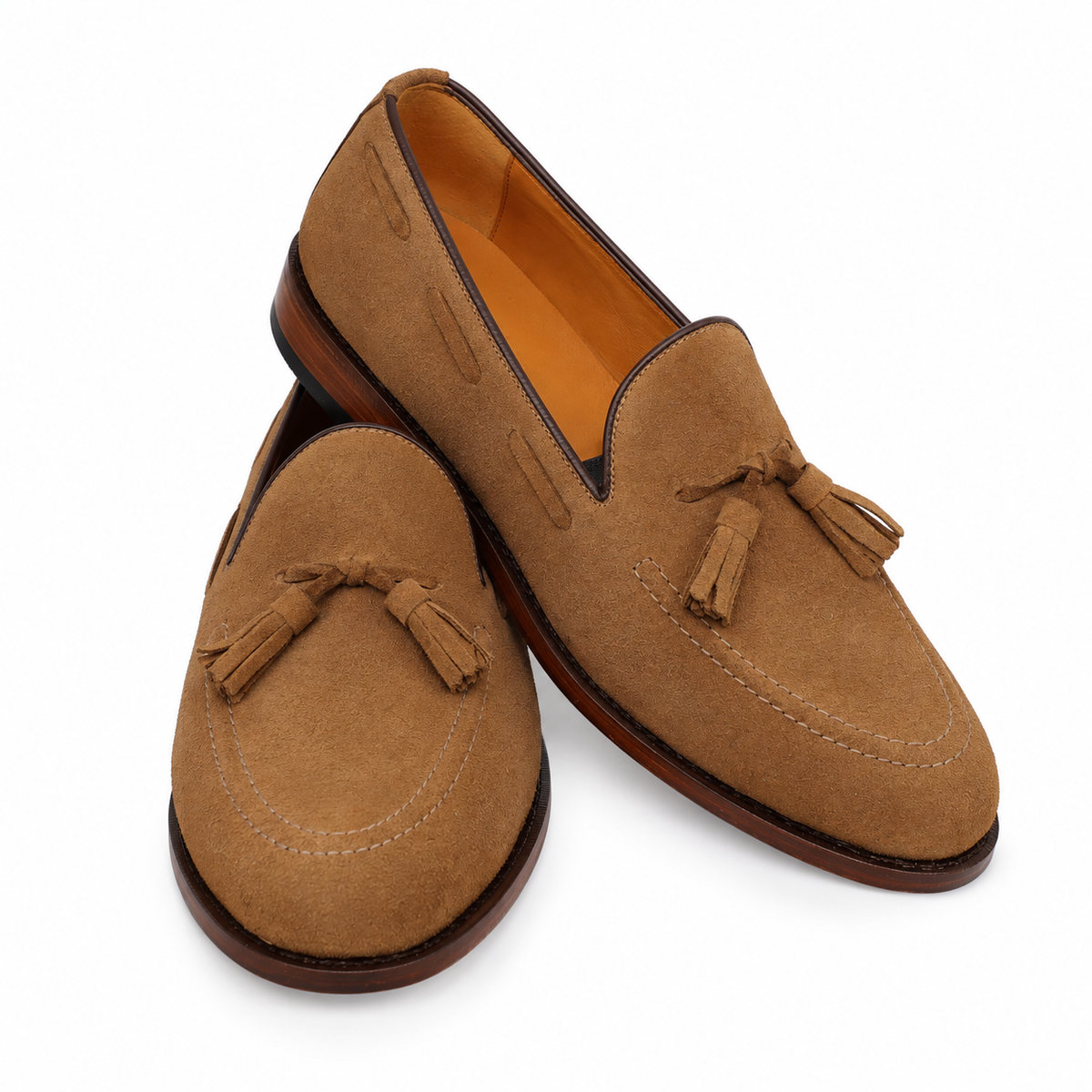 Tassel Loafer Windsor em camurça suede - cor Pecan