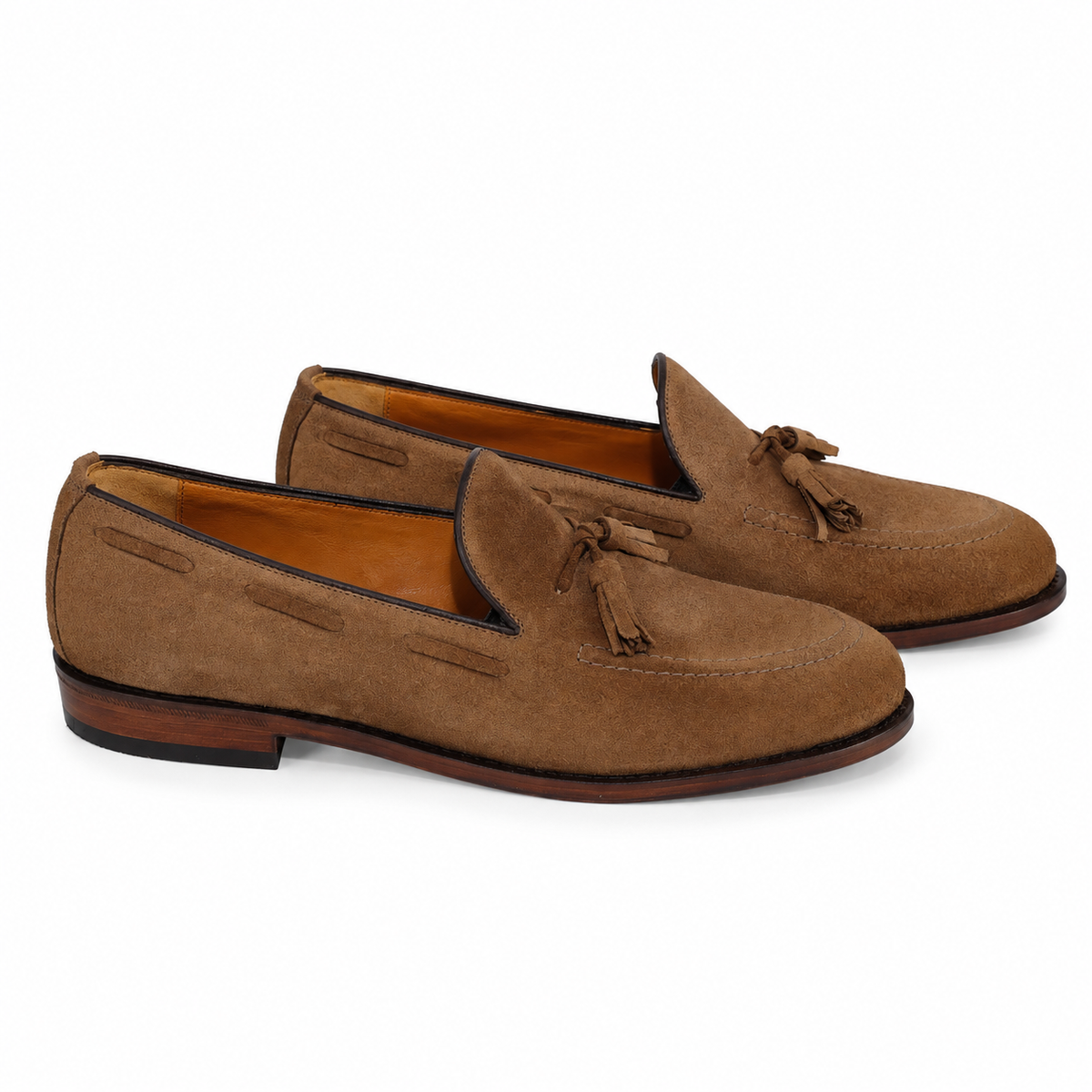 Tassel Loafer Windsor em camurça suede - cor Pecan