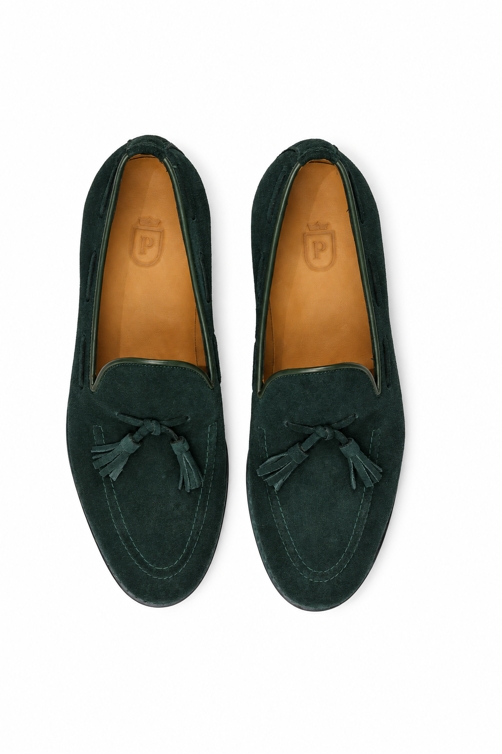 Tassel Loafer Windsor em camurça suede - cor Verde