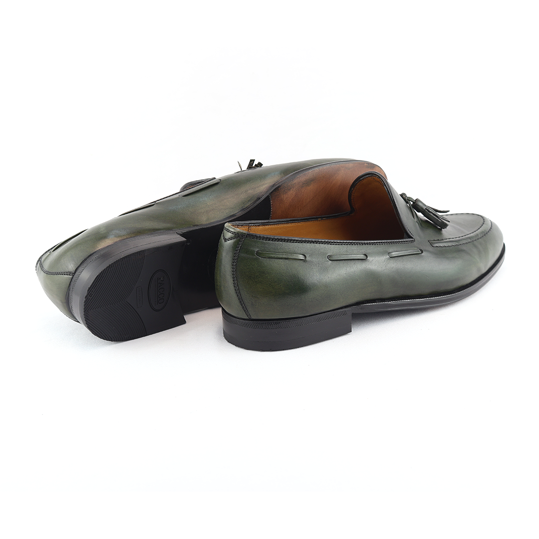 Tassel Loafer Clássico Windsor cor artesanal Verde Musgo