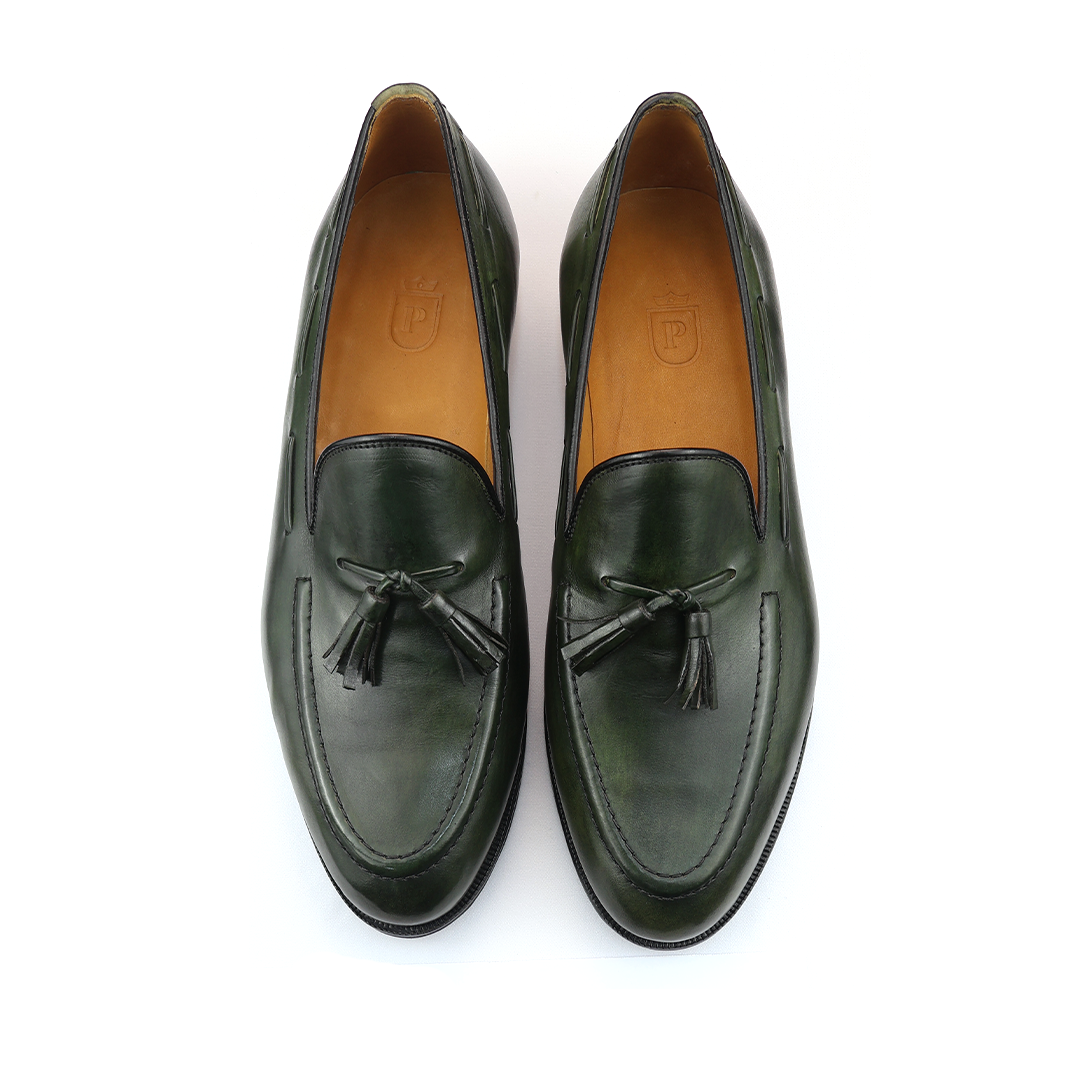 Tassel Loafer Clássico Windsor cor artesanal Verde Musgo