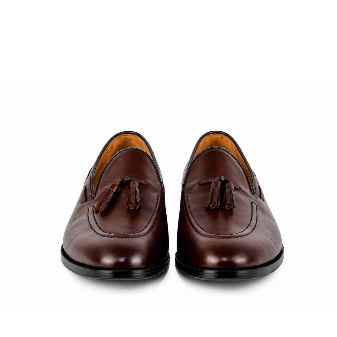 ÚLTIMO PAR TAMANHO 46 – Tassel Loafer Windsor cor Artesanal Vinho