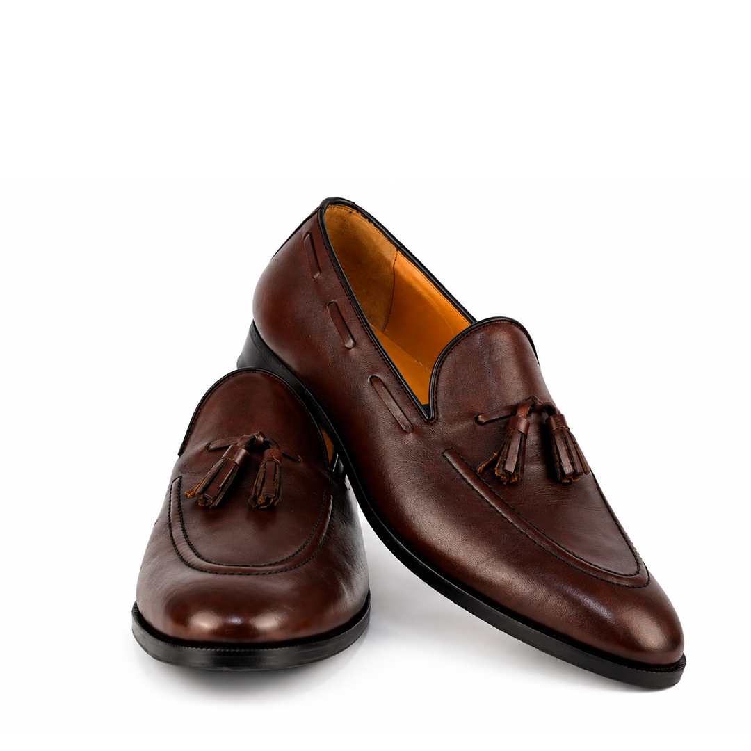 ÚLTIMO PAR TAMANHO 46 – Tassel Loafer Windsor cor Artesanal Vinho