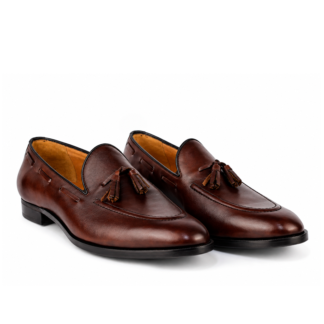 ÚLTIMO PAR TAMANHO 46 – Tassel Loafer Windsor cor Artesanal Vinho