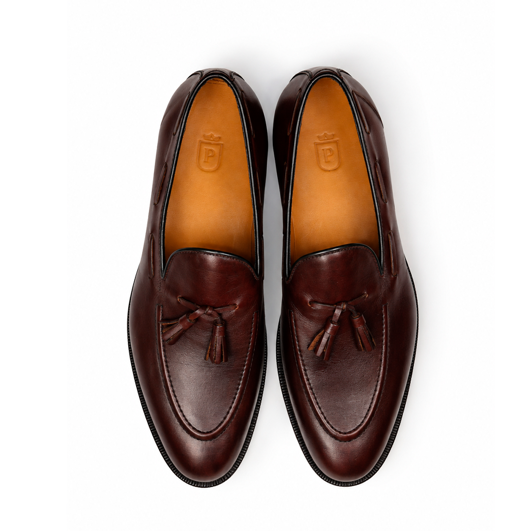 ÚLTIMO PAR TAMANHO 46 – Tassel Loafer Windsor cor Artesanal Vinho